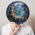 thumbnail image 6 of Yayeee Wall Clock Battery Operated 11.9" Silent Quartz Non-Ticking for Living Room Decor, Crystal Moon, 6 of 8