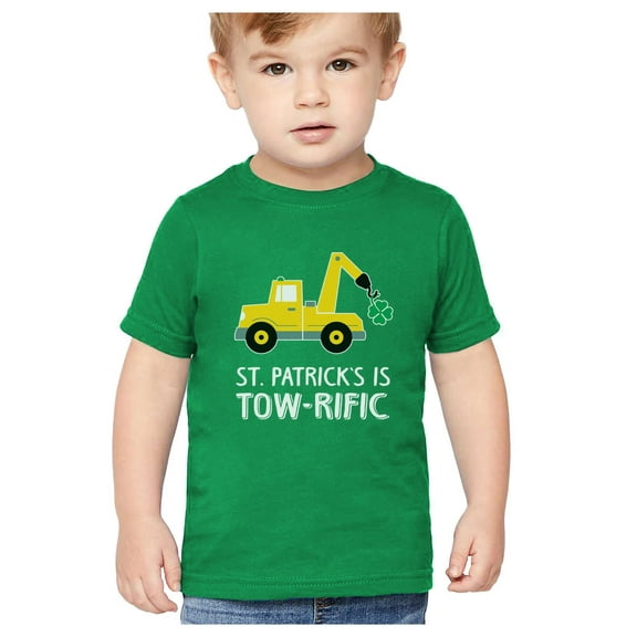 Tstars Boys Unisex St Patricks Day Gift Clover Tractor Kids St Patricks Day Shamrock Shirts Gift for Boys Irish Shirt Pride Proud Irish Toddler Kids Graphic T Shirt
