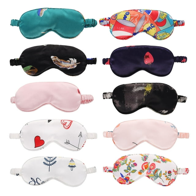 MasteelfCA 10pcs Outdoor Travel Silk Eye Shade Eye Cover Imitation Silk Eye Mask Blindfold