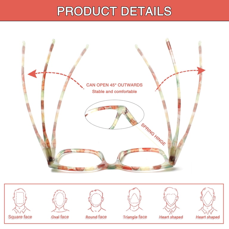 JOSCHOO Blue Light Blocking Reading Glasses 5 Pack for Women  display picture 1