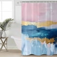 thumbnail image 2 of 60x72 Inch Shower Curtains for Bathroom Pink Blue Fabric Bath Curtain Decor Modern Artwork Oil Painting Abstract Waterproof Restroom Curtains Shower Set Accessories with 12 Hooks 60 Inch, 2 of 6