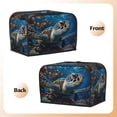 thumbnail image 3 of Daiia Ocean Coral Turtle Pattern 2 slice Toaster Cover, Toaster Appliance Dust-proof Cover For Kitchen Small Appliance Dust Cover and Fingerprint Protection, 3 of 7