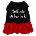 thumbnail image 1 of Black Cats Are Bad Luck Screen Print Dress Black With Red Sm (10), 1 of 1