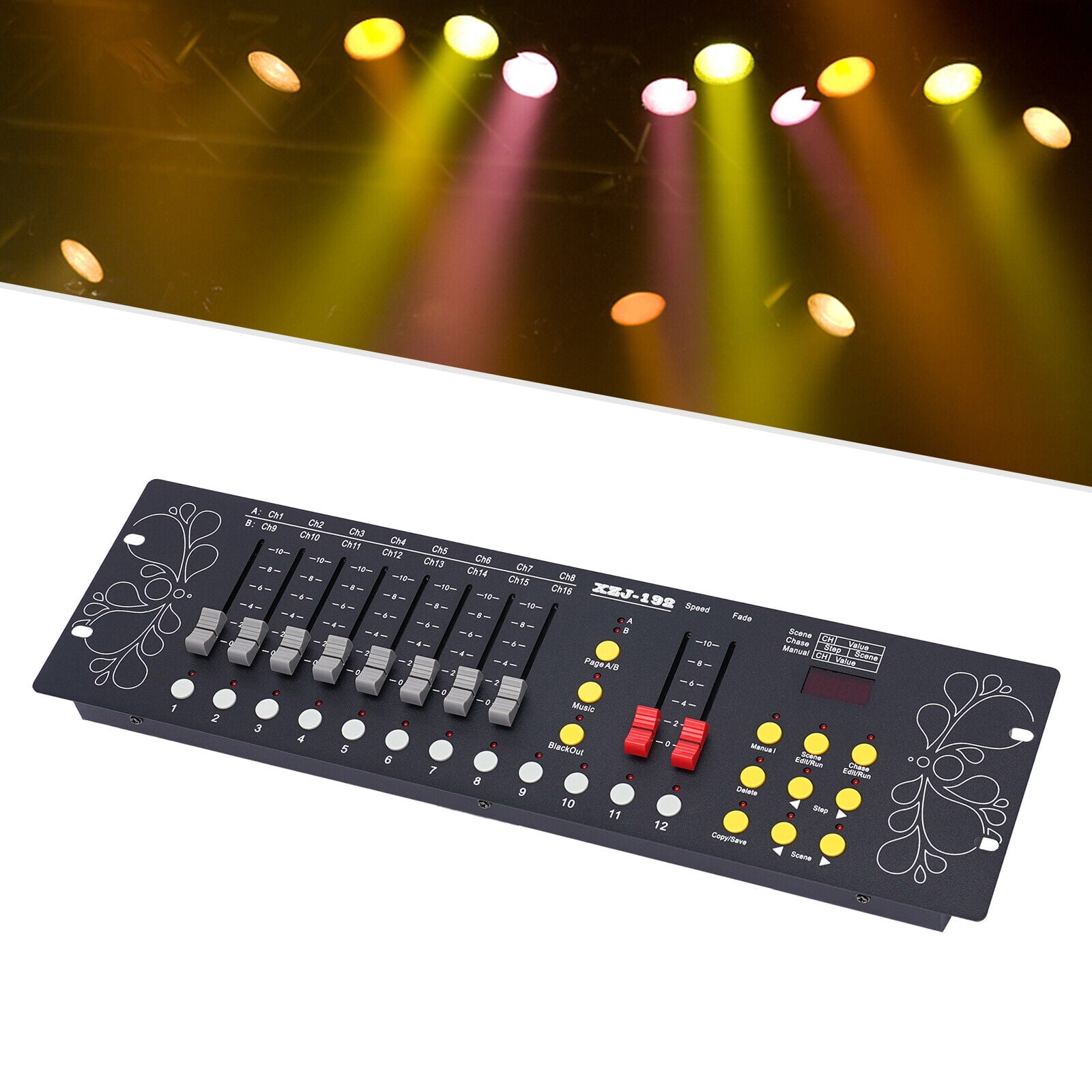 DJ DMX Controller 192 Channels Operator Console Stage Lighting Controller for Party