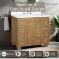 thumbnail image 2 of Lavanti Depos Solidwood 36-inch Bathroom Vanity with Sink - Stylish Gray Oak, 2 of 7