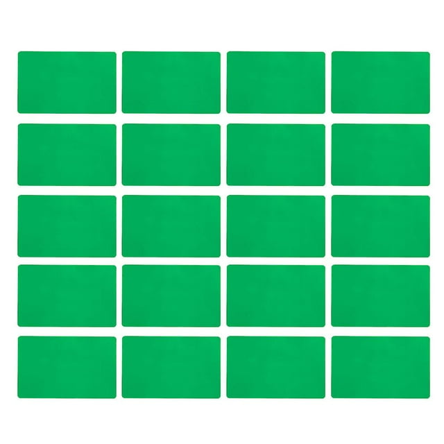 50 Pcs Blank Engraved Aluminum Alloy Business Cards Business Accessories Green
