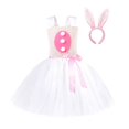 thumbnail image 1 of Vestido de tutú de conejito de Pascua para niñas pequeñas, disfraces de Cosplay de conejo para niñas pequeñas, traje de tul para fiesta de cumpleaños, ropa de vacaciones M(4-5T) Gao Jinjia LED, 1 of 2