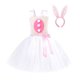thumbnail image 1 of Bebé niñas conejo blanco Cosplay tutú vestidos Pascua conejito fiesta de cumpleaños ropa para niños princesa niño vestido de baile disfrazXXL (10-12T) Gao Jinjia LED, 1 of 2