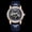 Rose gold case, blue dial, blue strap, variant on Men's Quartz Watch with Rotating Starry Sky Dial, Fashionable Sun-Moon-Stars Design, Waterproof and Luminous Men's Wristwatch
