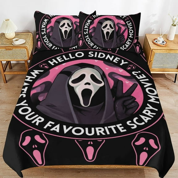 Ghost-Face Kids Bedding 3 Piece Twin Size Kids Bed Duvet Cover with Pillowcases