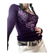 thumbnail image 3 of Lucakuins Camisetas de manga larga con estampado gráfico vintage para mujer Lucakuins S-XL, 3 of 5