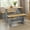 Natural/Grey, variant on Koby Home 3 Piece Casual Dining 2-Tone Grey Solid Pine Wood Kitchen Table Set with 2 Benches, Kitchen Dining Set