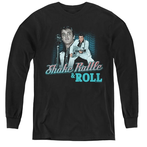Elvis Presley - Shake Rattle & Roll - Youth Long Sleeve Shirt - Large