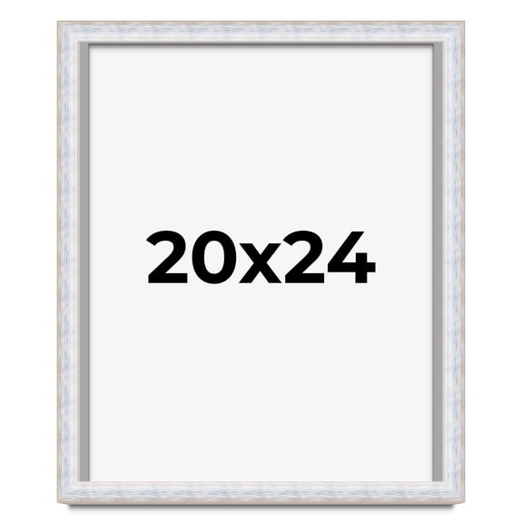 20x24 Shadow Box Frame Silver | 1.625 Inches Deep Real Wood Contemporary Shadowbox Display Frame |
