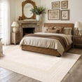 thumbnail image 2 of HIWEAVER Beige 8' x 10' Washable Area Rugs for Living Room Soft Geometric Bordered Indoor Modern Large Throw Carpet for Dining Room Non Slip Farmhouse Floor Cover for Home Decor, 2 of 6