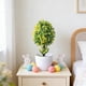 thumbnail image 4 of Decoraciones de Pascua, adornos de Pascua, plantas artificiales de Pascua, bonsáis, pequeñas plantas verdes en macetas, flores, bolas de árbol, adornos de escritorio, mini plantas bonsái, plantas de s, 4 of 7