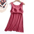 thumbnail image 4 of ZKCCNUK Women's Nightgowns & Sleepshirts Suspenders Pajama Larage Size Home Dress Short Pajama Dress with Chest Pad Thin Style Integrated Tank Color Lntegrated Half Sleeve M-2XL, 4 of 9