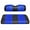 Black & Blue, variant on EZGO TXT Replacement Golf Cart Seat Cover Staple On Installation - 2 Piece - Premium Marine Vinyl - 5 Panel Stitching - Two-Tone (Black)