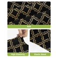 thumbnail image 4 of Black Moroccan Bar Stool Covers Set of 2, Geometric Abstract Art Modern Stretch Washable Bar Chair Covers with Backs, Removable Pub Counter Height Chair Cover for Kitchen Dining Room Cafe, 4 of 7
