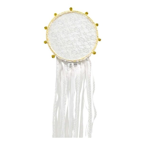 Adorno de pared de encaje con forma de campana de boda, romántico, estilo bohemio, bordado Diámetro de 20 cm