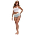 thumbnail image 5 of DARING DIVA Women's High Waisted Lace Trim Briefs Full Coverage Panties M Blue, 5 of 6