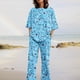 thumbnail image 4 of Puntoco Traje De Verano Para Mujer Pantalones Cortos De Color Con Estampado De Moda Traje Casual De Dos Piezas Liquidación Puntoco Puntoco-6665, 4 of 6