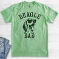 thumbnail image 2 of Beagle Dad T-shirt, Unisex Men's Shirt, Beagle Owner, Cool Dog Father Gift, Heather Apple Green, Medium, 2 of 6