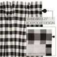 thumbnail image 5 of VHC Brands Annie Buffalo Check Cotton Farmhouse Curtains Rod Pocket Drawstring Ties Prairie Panel Pair, 84x36x18, Black, 5 of 5