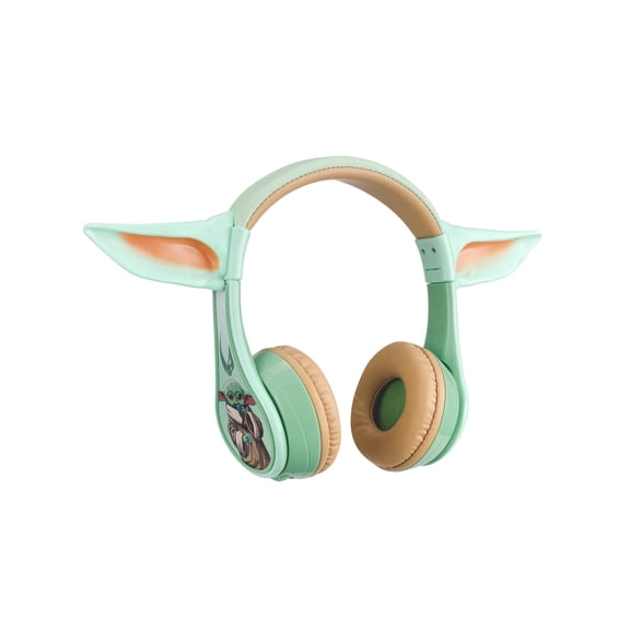 The Mandalorian and Grogu Bluetooth Headphones for Kids, Wireless Headphones with Microphone and Audio Cable