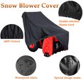 thumbnail image 3 of CGACOL Snow Thrower Cover Heavy Duty 600D Oxford Upgraded Snow Blower Cover w/ 2 Windproof Buckles Outdoor Snow Machine Protector Universal Fit 24"-26", 3 of 5
