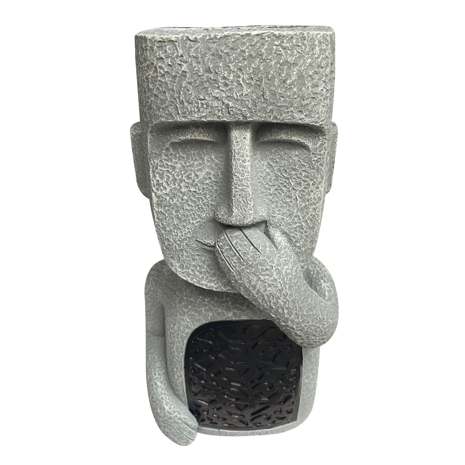 Lacyie Easter Island Statue Succulent Planter Garden Resin Decoration