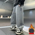 thumbnail image 6 of Coerni Boy's Athletic Sweatpants Wide Leg Casual Fall Letter Sports Elastic Waist Baggy Pants Kids' Youth Open Bottom Sweatpant, 6 of 6