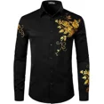 thumbnail image 1 of Camisa de manga larga con estampado informal para hombre, camisa con solapa y botones, de lujo, a la moda, muy vendida, 2024, 1 of 6
