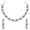 ROSE PURPLE, variant on Exquisite Indian Bollywood Wedding Rhinestone Rose Gold Plated Kundan Jewelry Choker Necklace Set