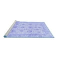 thumbnail image 2 of Ahgly Company Machine Washable Indoor Round Oriental Blue Traditional Area Rugs, 4' Round, 2 of 4