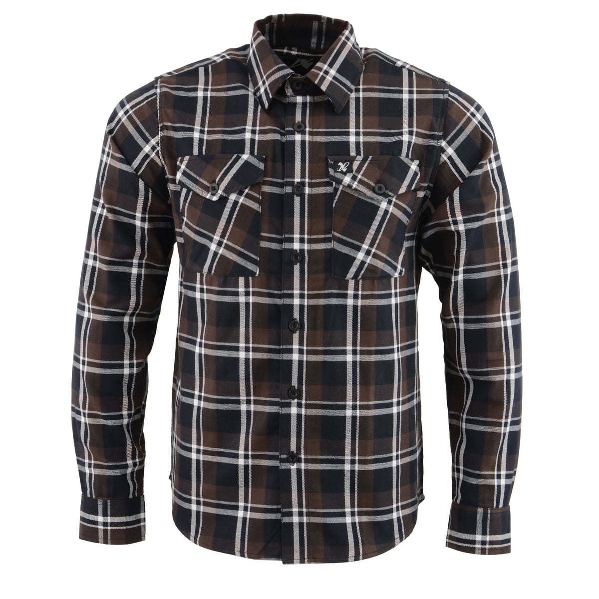 NEXGEN - NexGen MNG11643 Men's Brown, Black and White Long Sleeve Cotton Flannel Shirt Brown ...