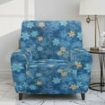 thumbnail image 2 of Xixirimido Snowflakes Blue Pattern Recliner Chair Covers 4 Pieces, Stretch Lazy Boy Recliner Cover, Recliner Sofa Slipcover with Pockets, Furniture Protector for Living Room, Pets, Kids, 2 of 8