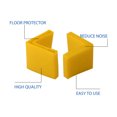 thumbnail image 4 of 20 Pcs Yellow Soft PVC Angle Iron Foot L Shape Edge Leg Cover 45mm x 45mm, 4 of 7