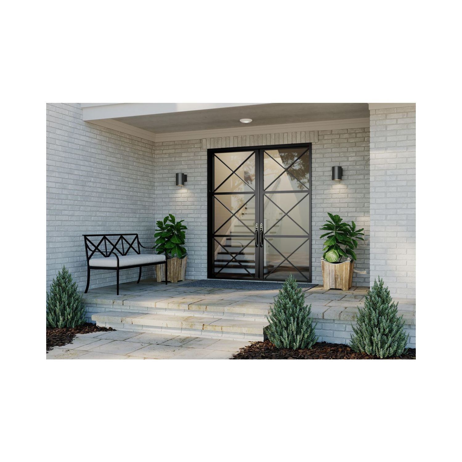 5" Black Outdoor Wall Cylinder