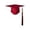 1-Wine6490, variant on XIAOCHA Womens Graduation Mortar Board Cap Tassel Accessory Party Academic Hat,Green