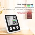 thumbnail image 3 of NARABB Household Indoor Hygrometer Hygrometer Temperature And Humidity Meter Baby Room Temperature And Humidity Display Alarm Clock Hour, 3 of 7
