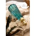 thumbnail image 3 of Vintage Elegant Glass Soap Dispenser Liquid Soap/Sanitizer/Shampoo Bottle with Golden ABS Pump Rustic Farmhouse Decor Hand Dispenser Bathroom Accessories (Ocean Teal), 3 of 3