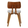 thumbnail image 5 of Armen Living Jaguar Modern Fabric Dining Chair in Walnut Wood and Gray, 5 of 6