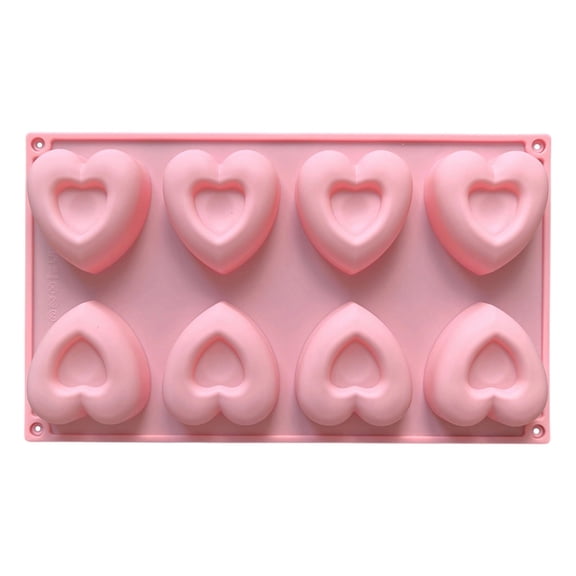 BAOPAI Heart-Shaped 8-Cavity Silicone Mold for Chocolate Ice Cubes and DIY Treats Ideal for Valentine's Day Romantic Gifts