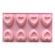 thumbnail image 1 of Moldes de silicona de 8 cavidades con forma de corazón hechos a mano para chocolate y cubitos de hielo de San Valentín, para dulces románticos, moldes de amor., 1 of 6