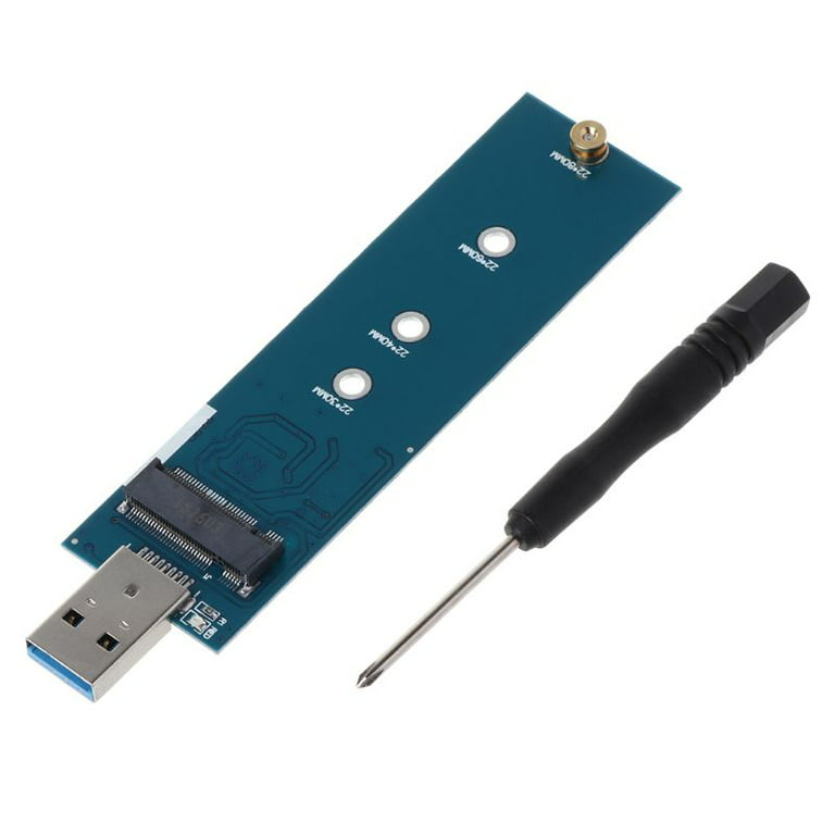 Modtagelig for redde miljø Techinal M.2 to USB Adapter B Key M.2 SSD Adapter USB 3.0 to 2280 M2 NGFF  SSD Drive Adapter Converter SSD Reader Card - Walmart.com