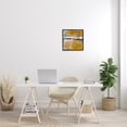 thumbnail image 2 of Urban Yellow Black Paint Abstraction Industrial Shapes Abstract Framed Art Print Wall Art, 17x17, 2 of 7