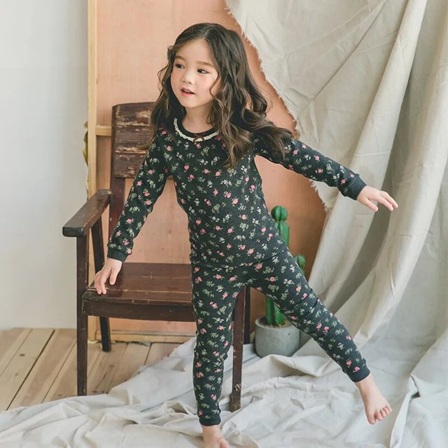 Conjunto de ropa interior para niños, suéter de algodón puro para niños y niñas, ropa para el hogar, regalo de Navidad, otoño e invierno, novedad de 2020
