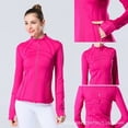 thumbnail image 1 of Chaqueta deportiva para mujer, corte ajustado, elástica, para correr, yoga, fitness, manga larga, 1 of 6
