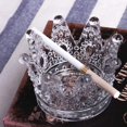 thumbnail image 2 of Cenicero de corona de cristal, bandeja de ceniza para fumar de escritorio creativa decoración de la oficina en el hogar (vidrio de cristal transparente) Fokelyi WRMH-1156, 2 of 4